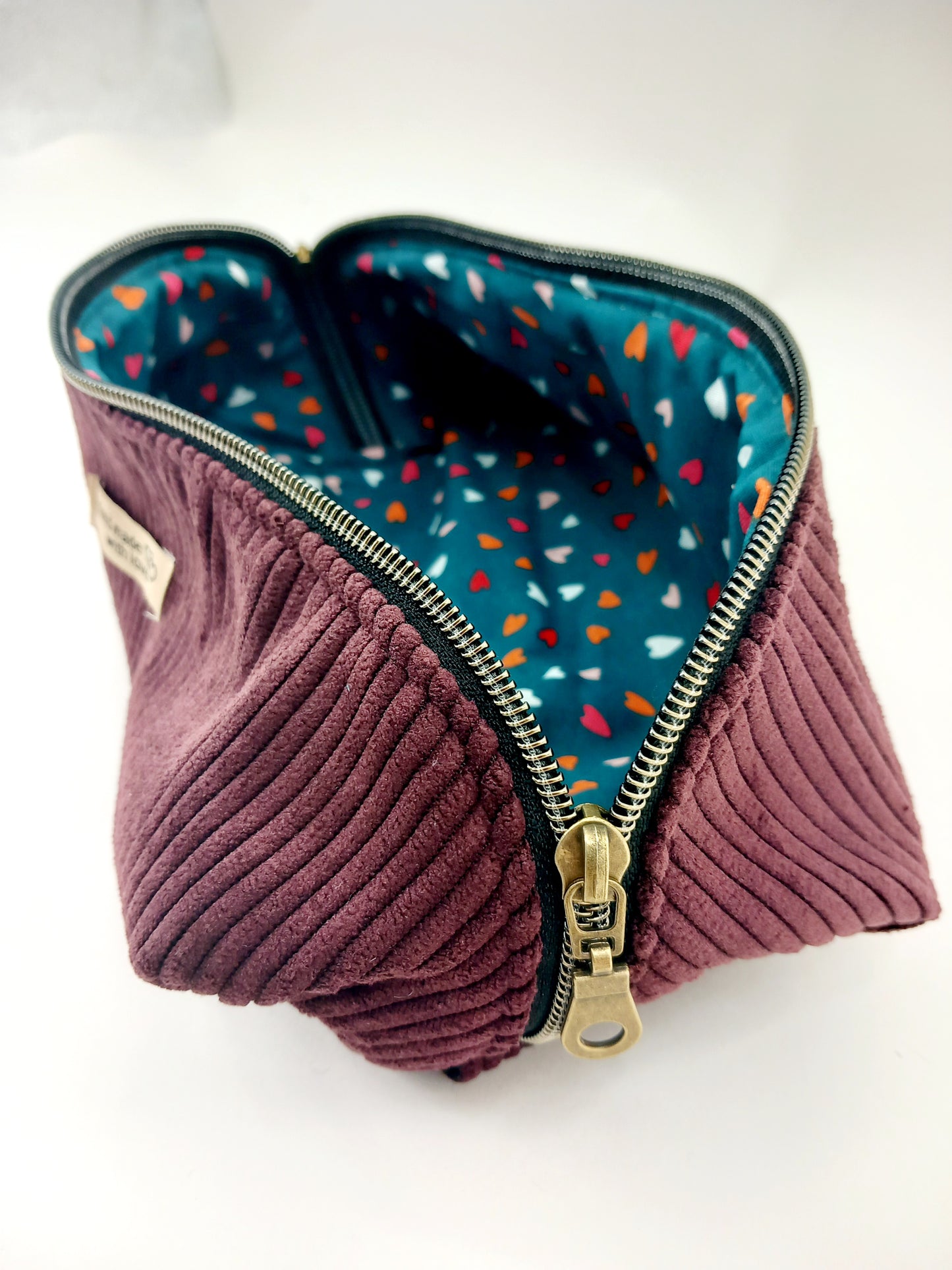 Trousse maquillage prune