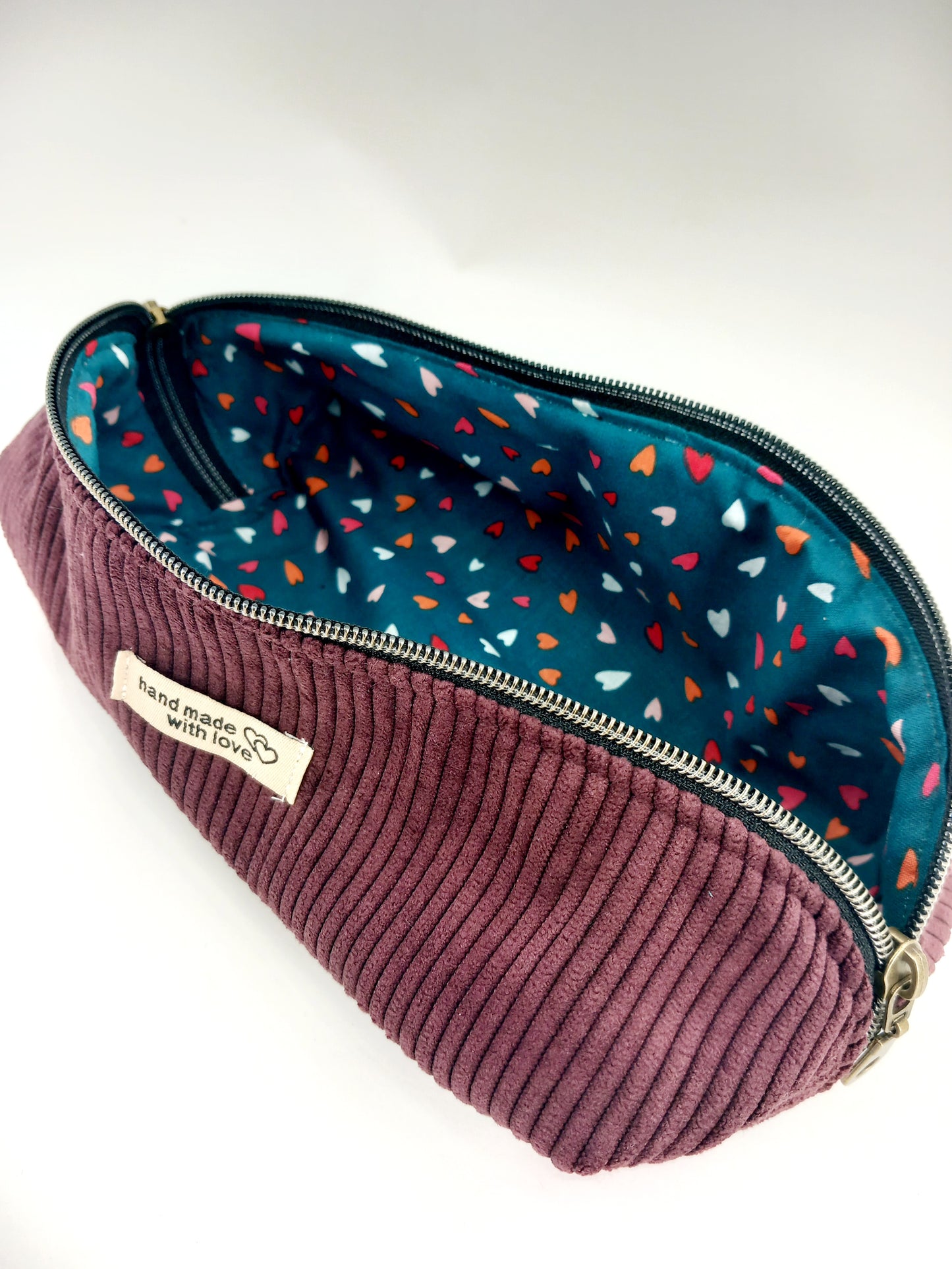 Trousse maquillage prune