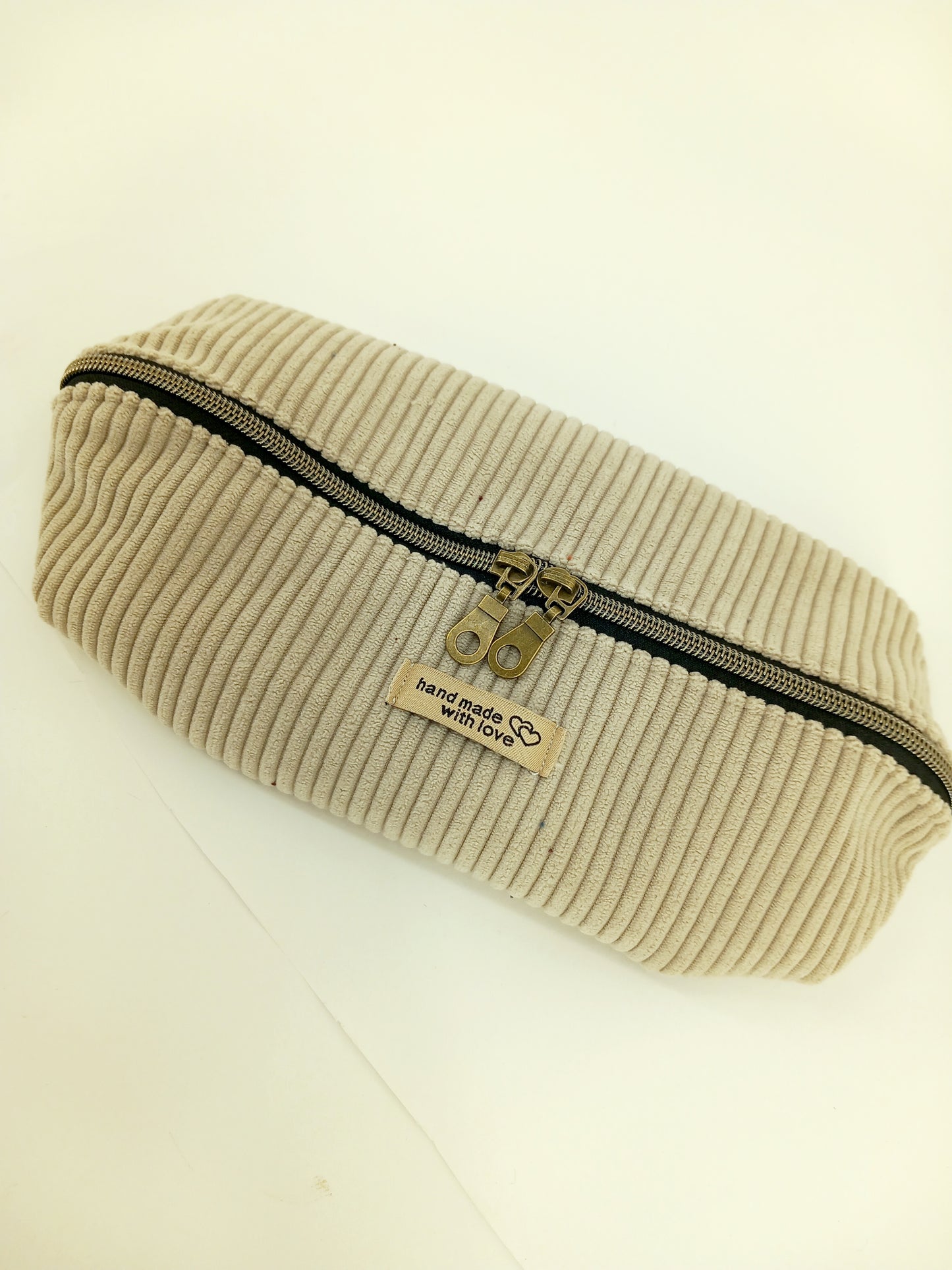 Trousse maquillage beige