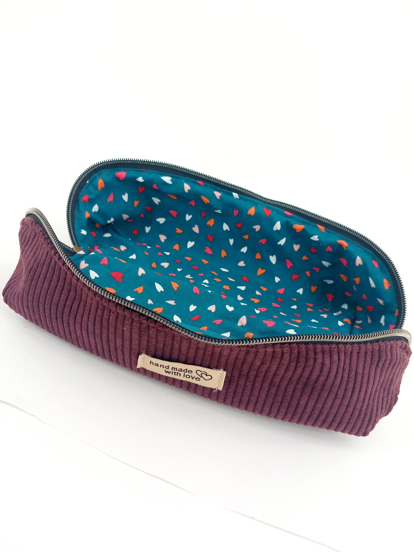 Trousse maquillage prune