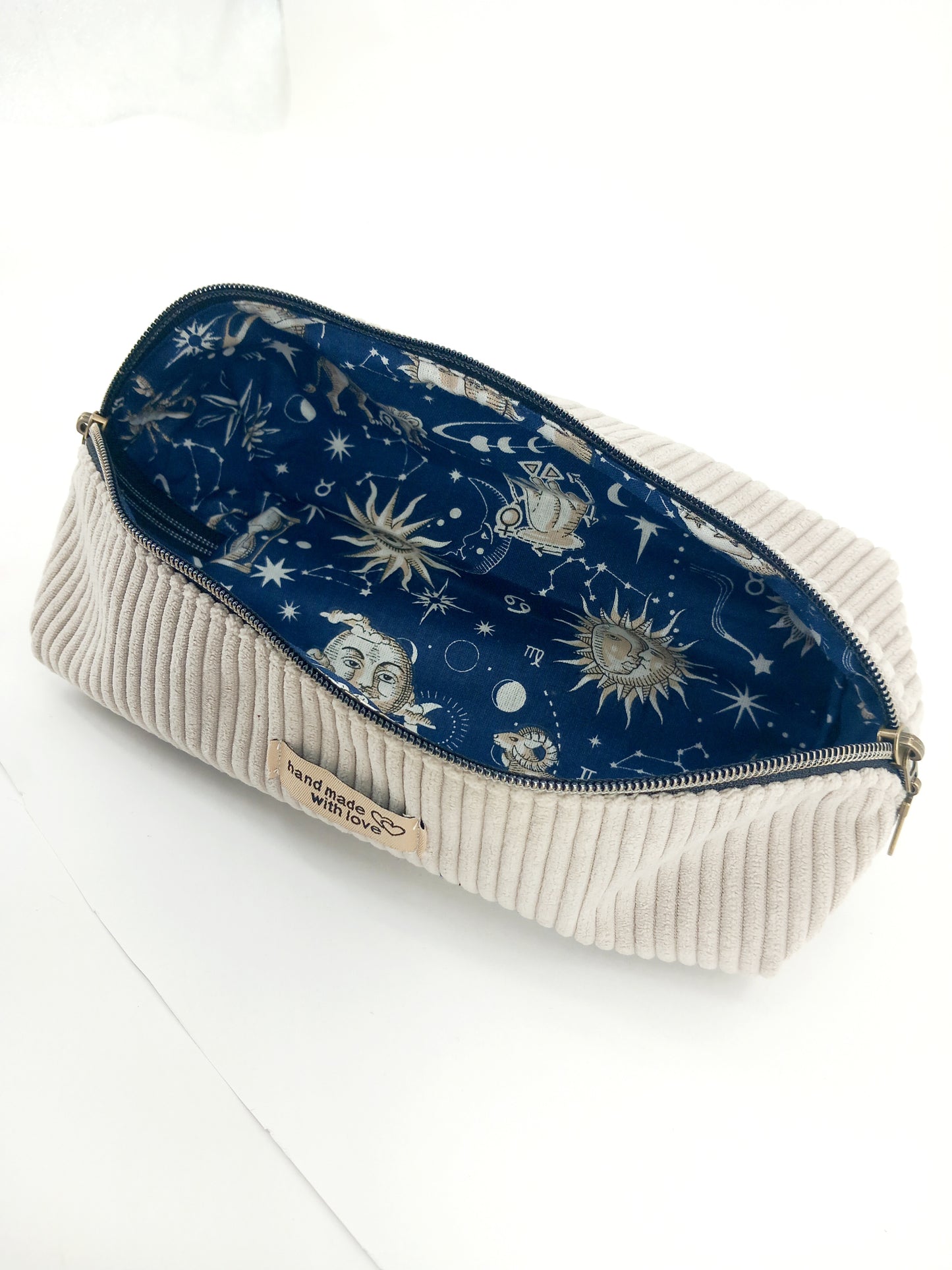 Trousse maquillage beige