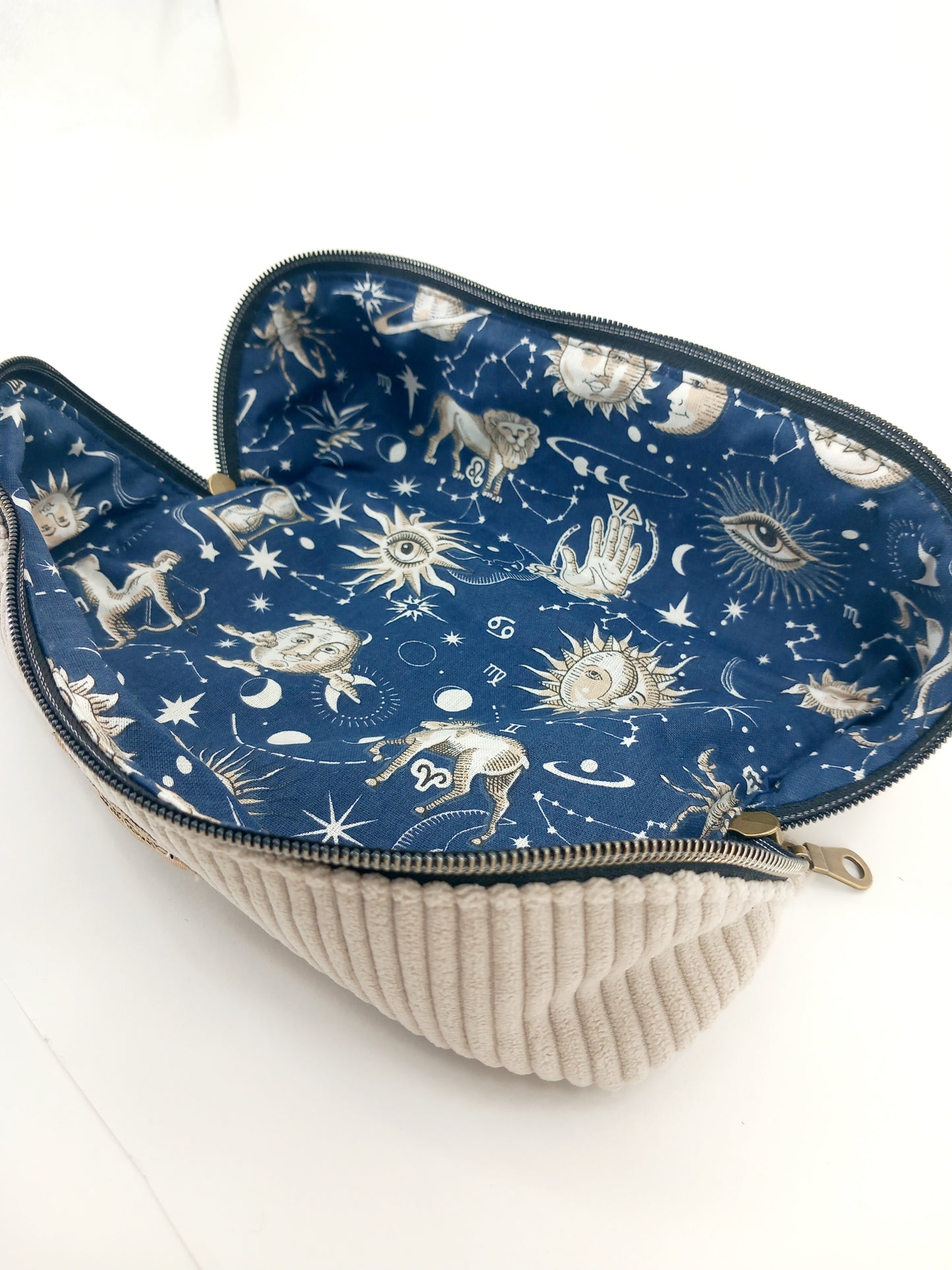 Trousse maquillage beige