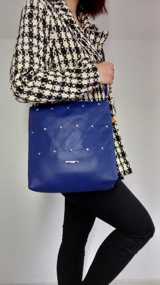 Sac bandoulière simili bleu