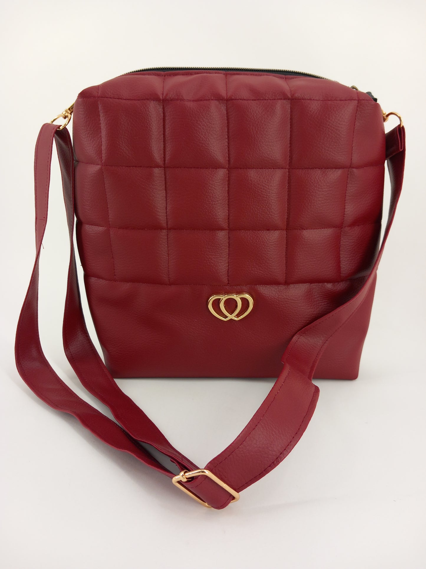 Sac bandoulière simili rouge