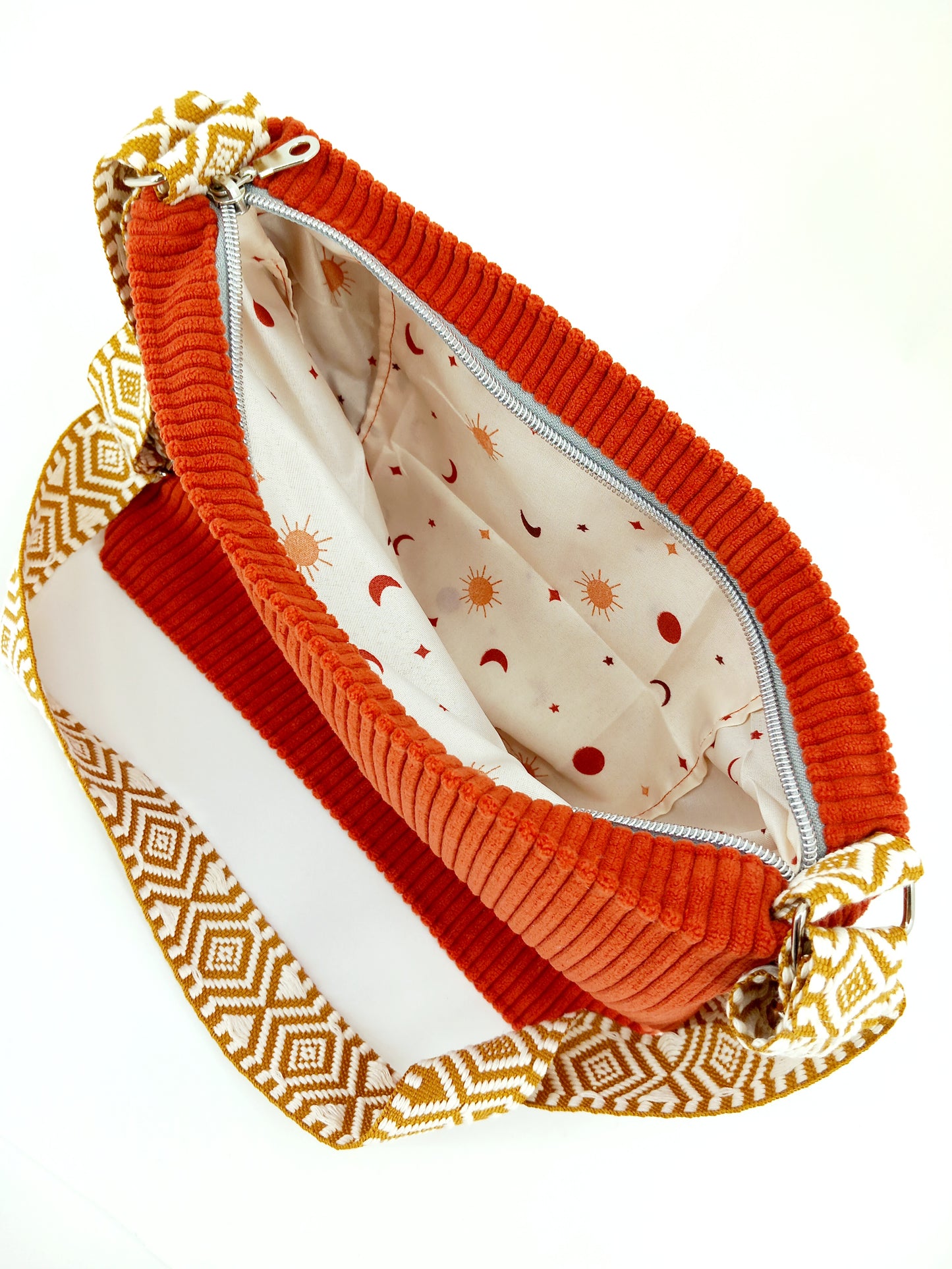 Sac bandoulière orange corail