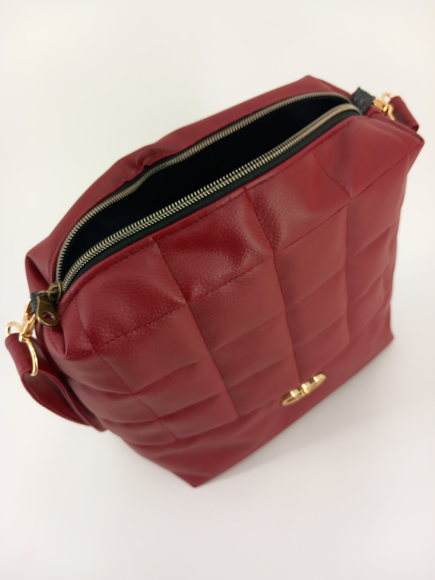 Sac bandoulière simili rouge