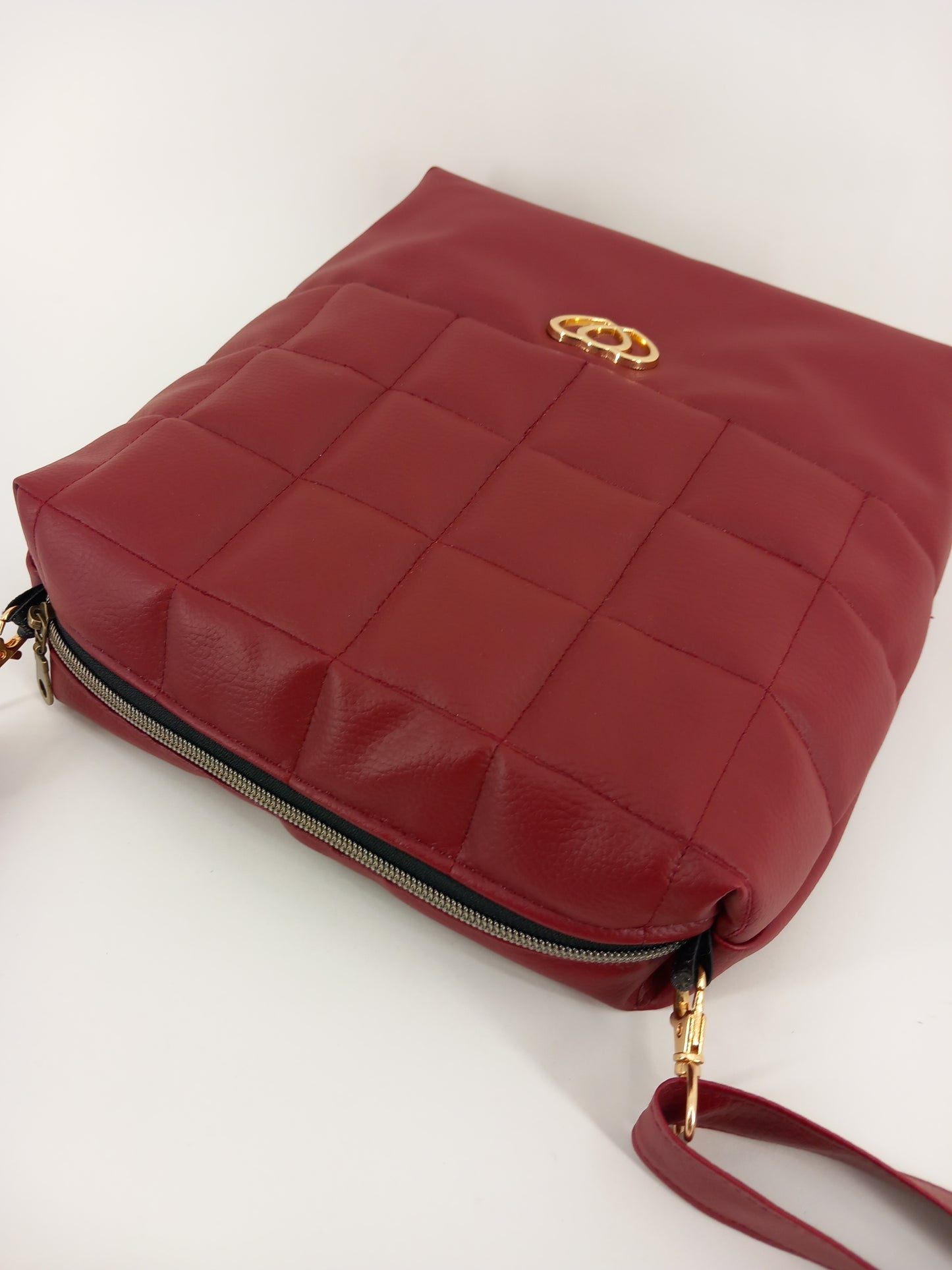 Sac bandoulière simili rouge